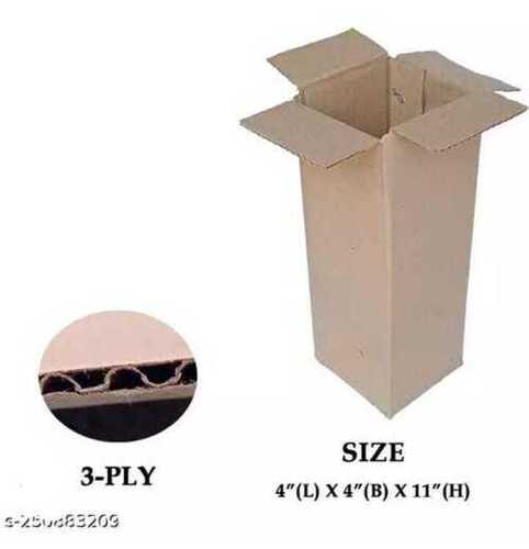 100 Percent Recyclable Eco-Friendly Rectangular Plain Corrugated Board Boxes for Packaging