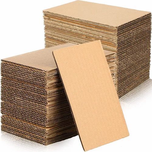 100 Percent Recyclable Eco-Friendly Rectangular Plain Corrugated Cardboard Sheets for Packaging