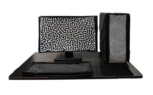 Blufury 18.5 Inches Computer Cover 3 in 1 Combo (Monitor Cover + CPU Cover + Key Board Cover)