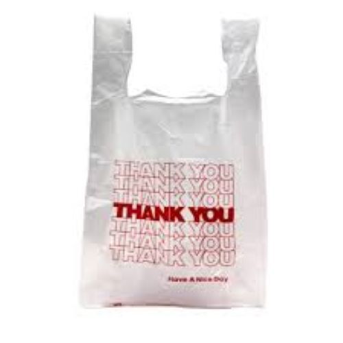 Light Weight Thank You Print HDPE Carry Bags