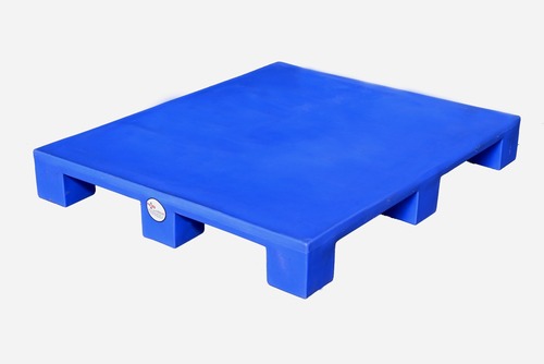 Plastic Pallet - Rectangular HDPE Plastic Pallet, Blue Color, Suitable for Safe Fork Lift Handling