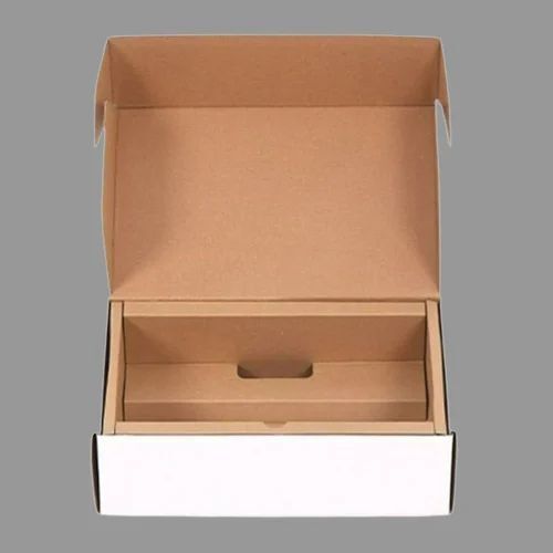White Die Cut 3 Ply Corrugated Box At