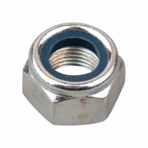 Lock Nut - Stainless Steel, Hex Head, Polished Finish | Rust Resistant, Silver Color, Ideal for Industrial Fitting Use