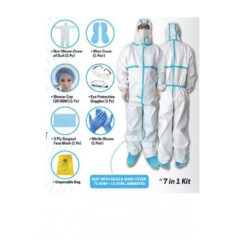 Disposable Personal Protective Safety Suit Kit - Free Size, Various Colors | Highly Comfortable, Unisex, Disposable Usage