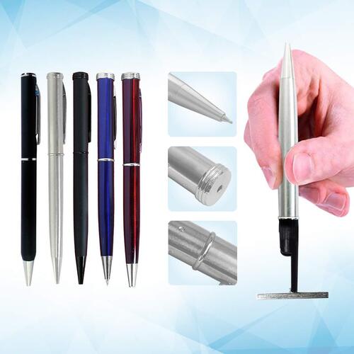 Pen Stamp - Steel Plate, 3.5 x 0.8 cm Rectangle | Lightweight, Portable, Durable, Office Use