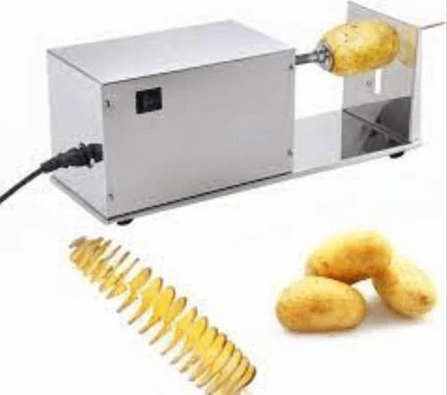 Potato Chips Cutter - Stainless Steel Standard Size Grey Color - High Efficiency Lower Energy Consumption Automatic Function