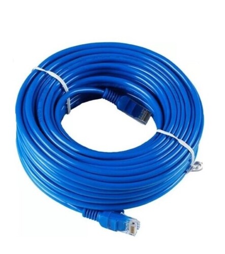 Lan Cables - Plastic, Standard Size, Blue Color | High Efficiency, Shock and Fire Resistance, Lightweight