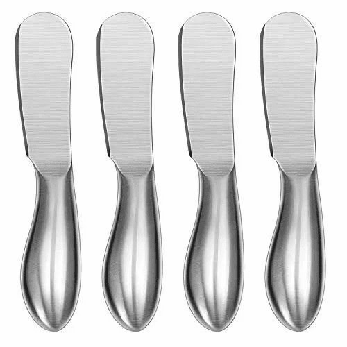 Silver Color Glossy Finish Steel Butter Spreader For Hospitality