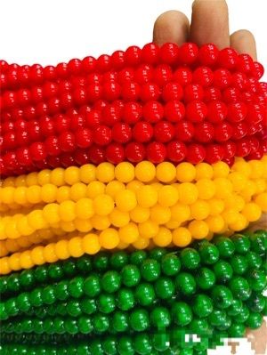 Water Proof Round Coloured Plastic Beads