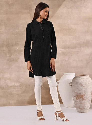Black Kurti - Premium Cotton Blend, Size L/XL/XXL | Timeless Elegant Design, Breathable and Washable for All Occasions