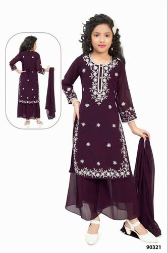 Garara Suit - Premium Quality Purple Color Full Sleeves Plus Size | Anti Shrink Anti Wrinkle Eco Friendly Flawless Finish Cool Dry Waterproof