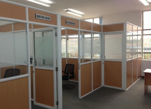 Aluminum Office Partition - Polished Finish, Anti-Rust Material | Modern Appearance, Easy to Clean, No Assembly Required, Available in Various Colors
