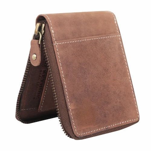 Bifold Leather Zip Wallet