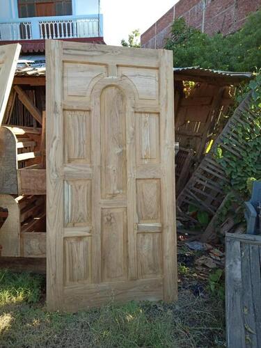 brown wooden door 