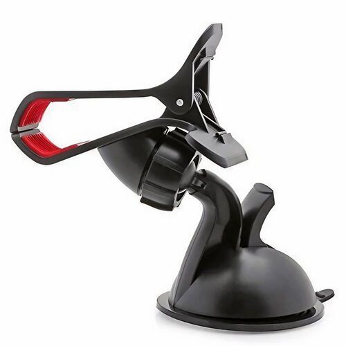 Car Mobile Phone Holder - 360 Degree Rotation, Easy to Clean, Black Design