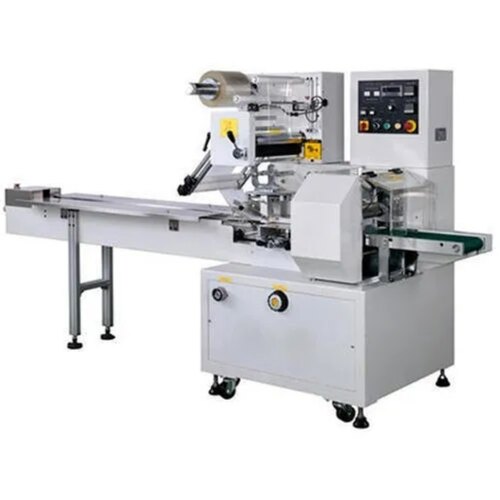 Flow Wrapping Machine - White Color, Low Noise, Automatic Operation | New Condition, Low Maintenance, Quality Tested