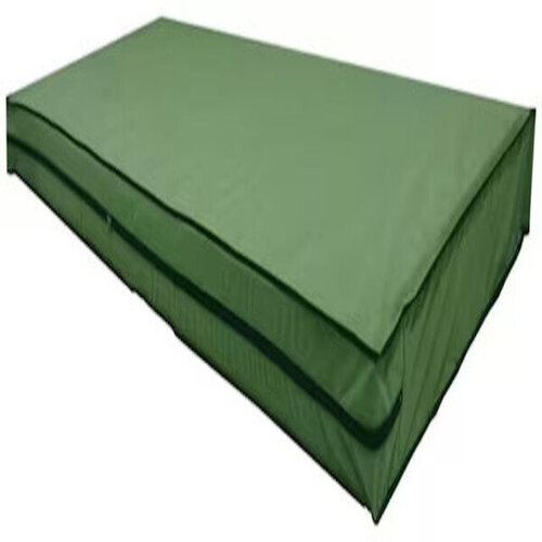 Green Zipper Mattress Cover - Shrink Resistant Fabric, Plain Design | Green Color, Delivered Within Committed Time