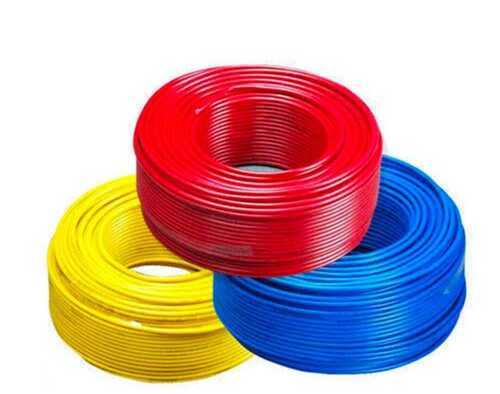 Cable Wires - Electric PVC & Copper, Polished Finish, Durable Quality, Red/Yellow/Blue Colors, Industrial Wiring Function