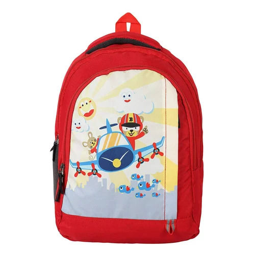 Easy to Carry Waterproof Printed Fabric Multi Compartments Kids School Bag