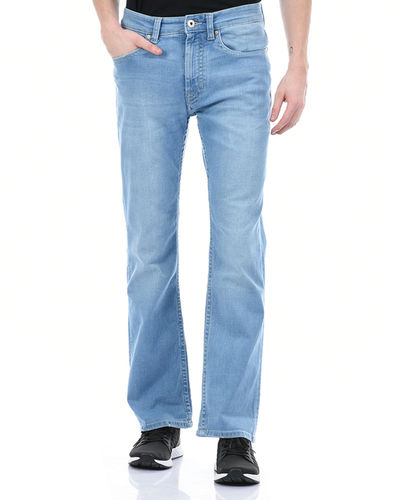 Mens Regular Fit Plain Pattern Comfortable Basic Jeans