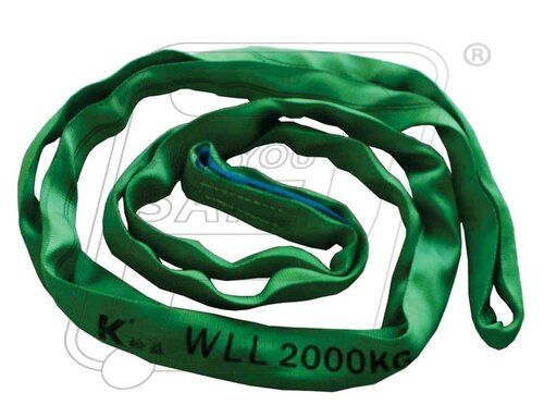 Green Color Polyester Round Shape Endless Sling