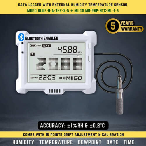 Humidity Data Logger Blue-H-A-The-X-5+ Mo-Rhp-Ntc-Ml-1-5