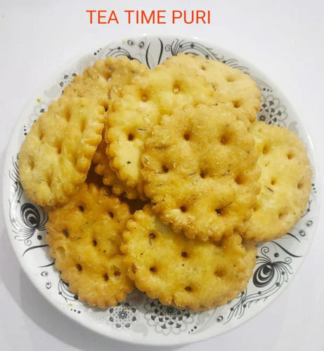 Round Salted Tea Time Biscuit