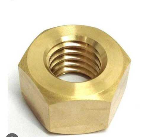 Brass Hex Nuts - New Condition, Polished Surface | Rust Resistant, Golden Color, Ideal for Industrial Filter Use