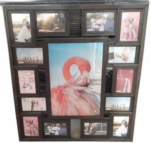 Wooden Brown Collage Photo Frame