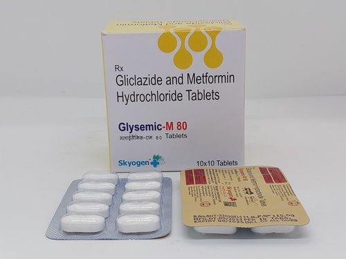 Gliclazide 80mg Metformin Hcl 500mg Tablets