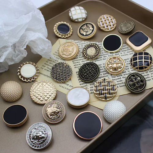 Vintage Round Metal Buttons