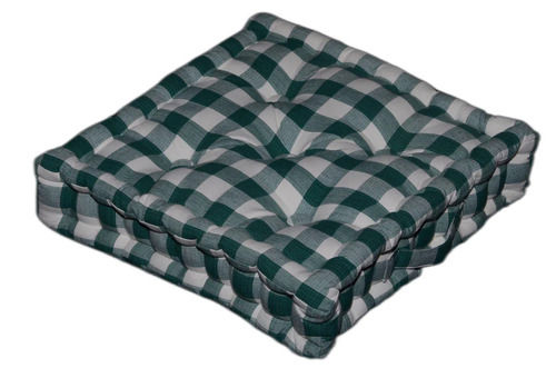 Multi Color Square Shape Check Pattern Cotton Floor Cushion