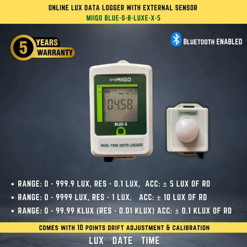 LUX Data logger with external sensor BLUE-S -B-LUXE-X-5