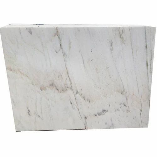 Crack Resistance And Fine Finished Italian White Marble Slab - Makrana Marble, 16mm Thick, White Color | Optimum Strength, Washable, Stain Resistant