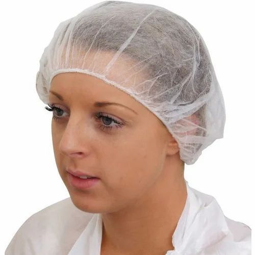 Surgical White Non Woven Disposable Cap