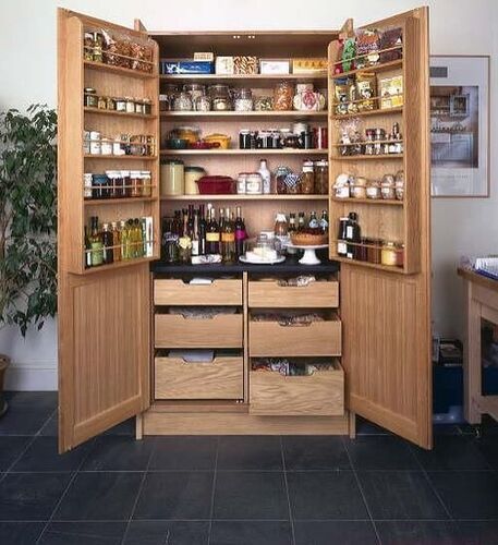 Modern Design Solid Wooden Glass Pantry