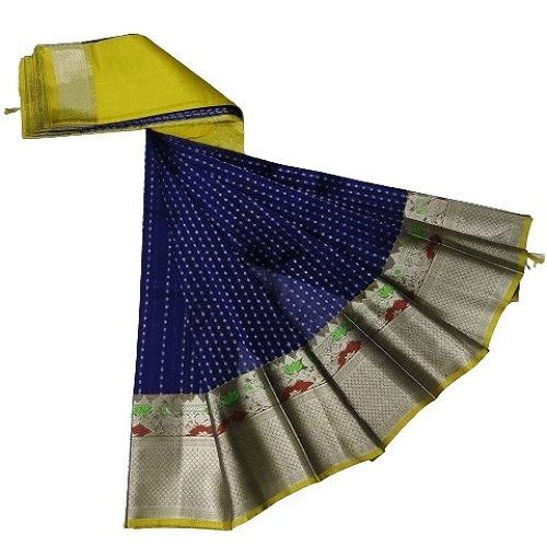 Blue Greenleaf Pattu Saree