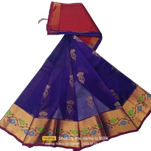 BALA HANDLOOMS COTTON SILK ZARI WORK GREENLEAF PATTU SAREE 18