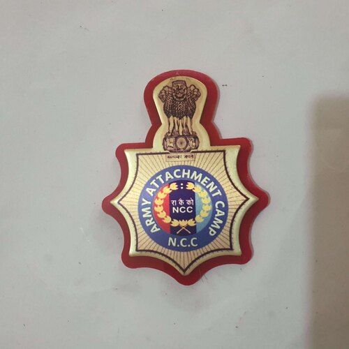 Multicolor printed double plating metal army attachment badge