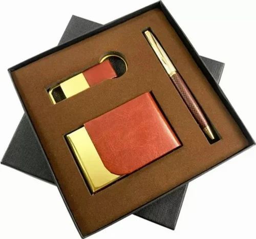 Brown Corporate Leather Gift Set