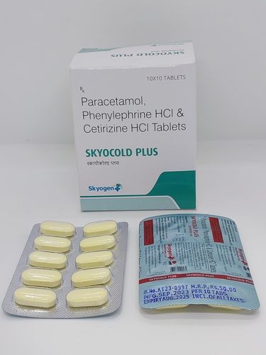 Cetirizine 5mg Paracetamol 325mg Phenylephrine 10mg Tablets