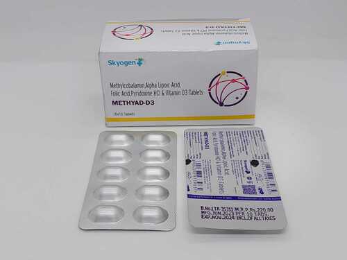 Methylcobalamin Alphalipoic Acid Folic Acid Pyridoxine Hcl Vitamin D3 Tablets