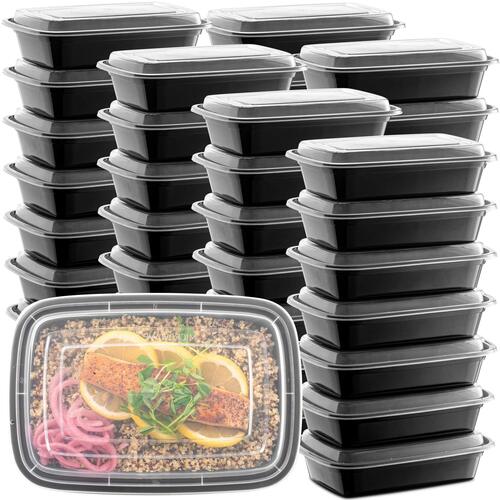 Black Disposable Plastic Food Container