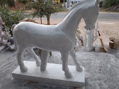 White Marble Horse Statue