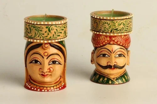 Wooden Handicraft Candle
