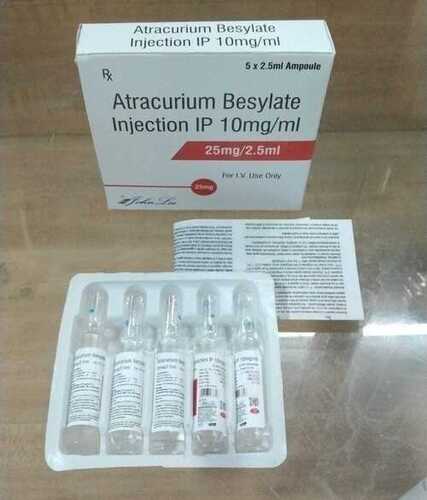 Atracurium Besylate Injection IP 10mg/ml, 5x2.5ml Ampoule