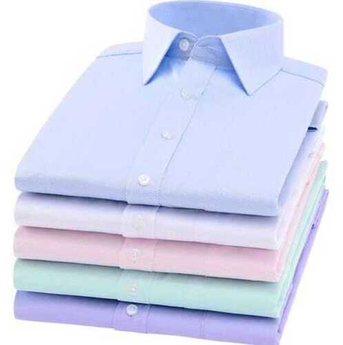 Full Sleeves And Light Weight Cotton Mens Plain Shirt