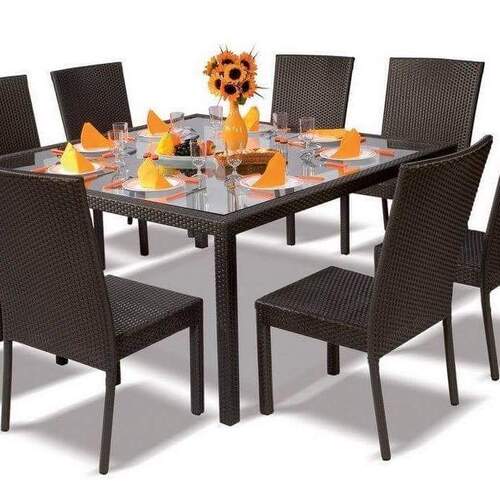 Iron and Plastic Garden Dining Set