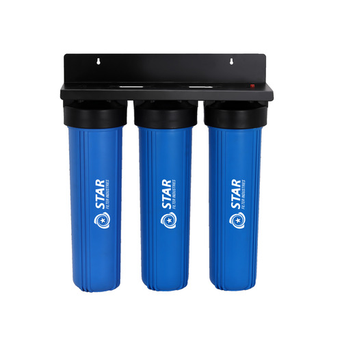 Easy Installation Blue 3 Stage Filter Housing