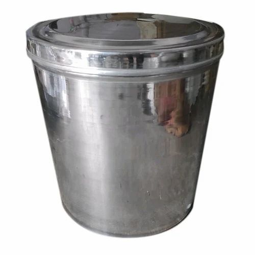 Silver Color Round Shape Aluminum Kitchen Container